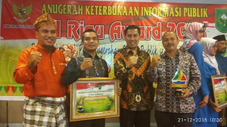 PPID Diskominfo Rohul Raih Juara III Anugerah KIP KI Award 2018